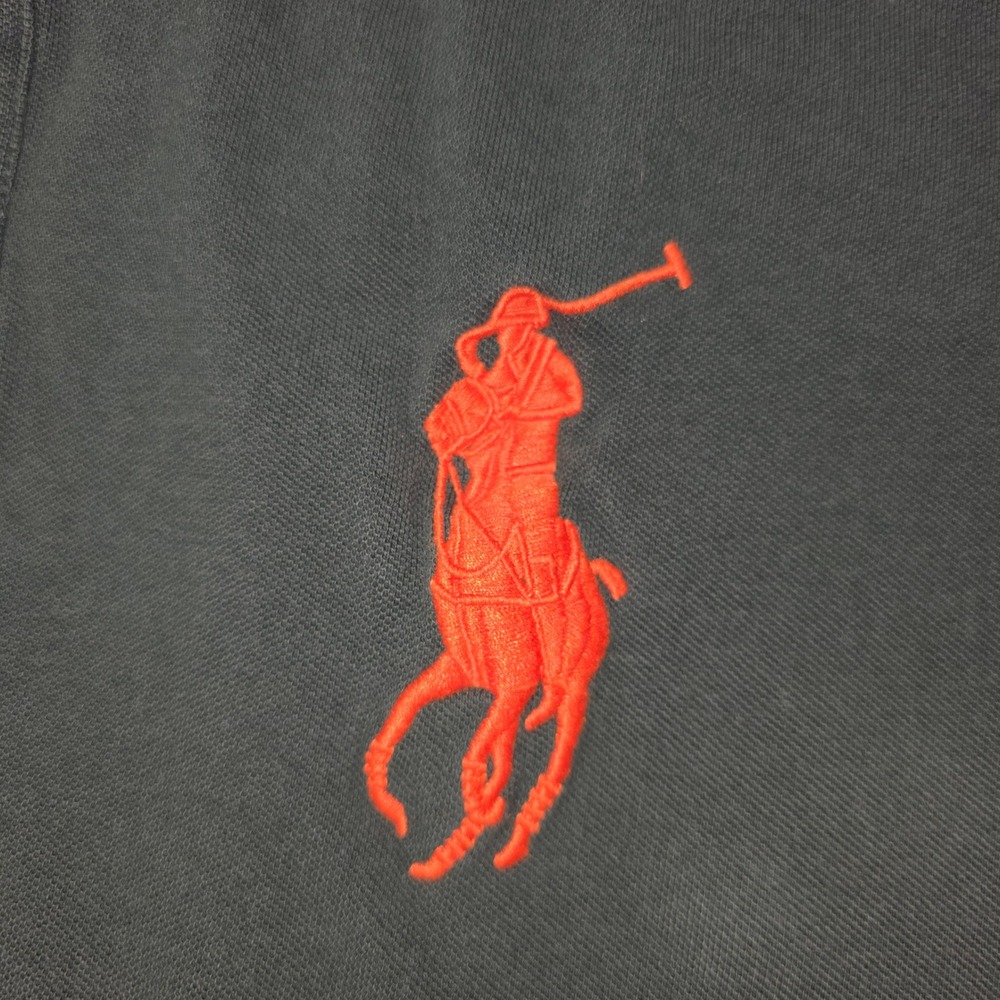 Polo Ralph Lauren Rugby Shirt Mens XL Green Excellent Big Pony Long Sleeve - Picture 12 of 13